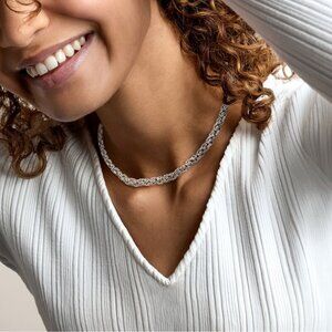 Ross-Simons Sterling Silver Byzantine Necklace 16"